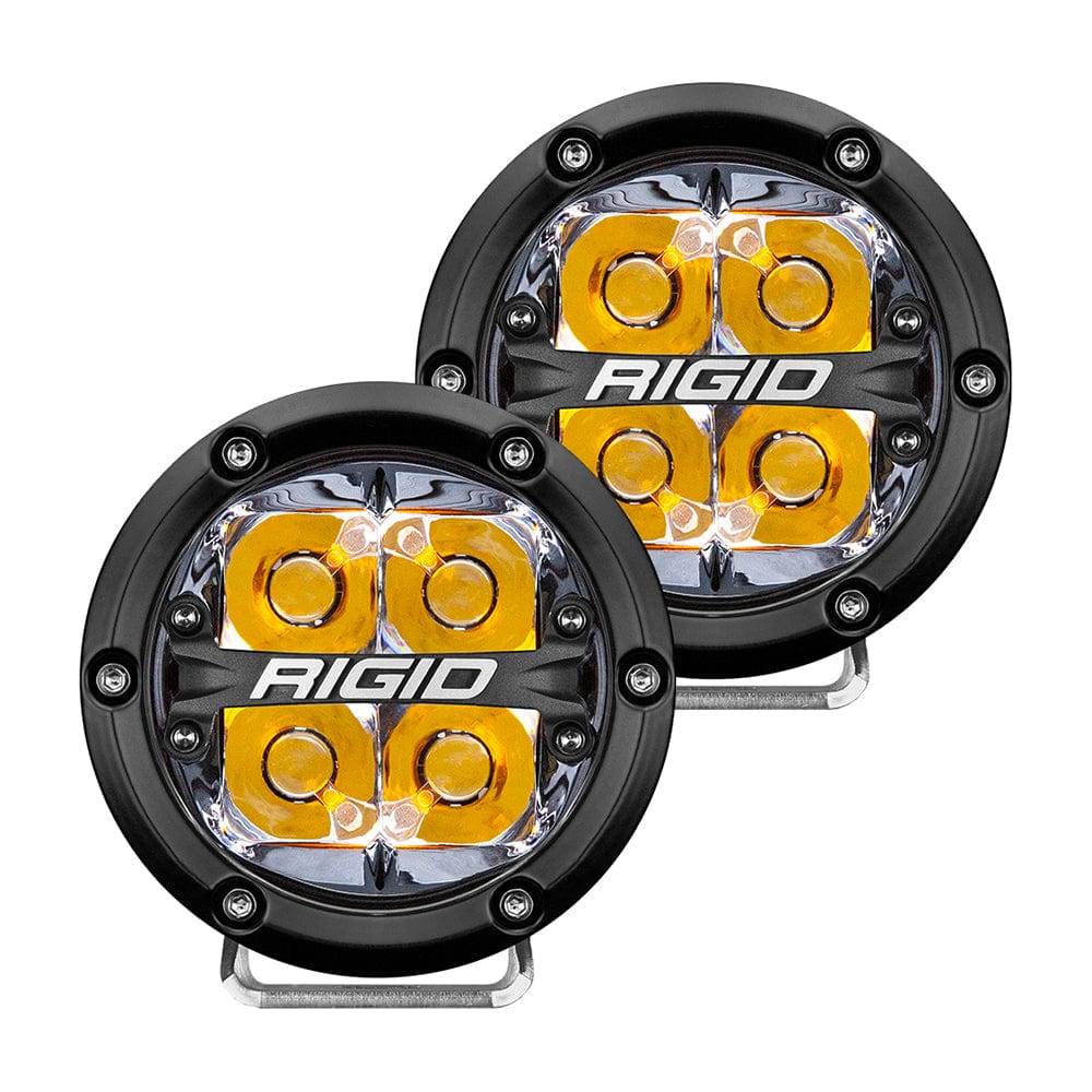 RIGID Industries 360-Series 4" LED Off-Road Spot Beam w/Amber Backlight - Black Housing [36114] - The Happy Skipper