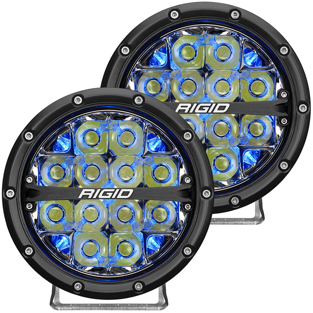 RIGID Industries 360-Series 6" LED Off-Road Fog Light Drive Beam w/Blue Backlight - Black Housing [36207] - The Happy Skipper