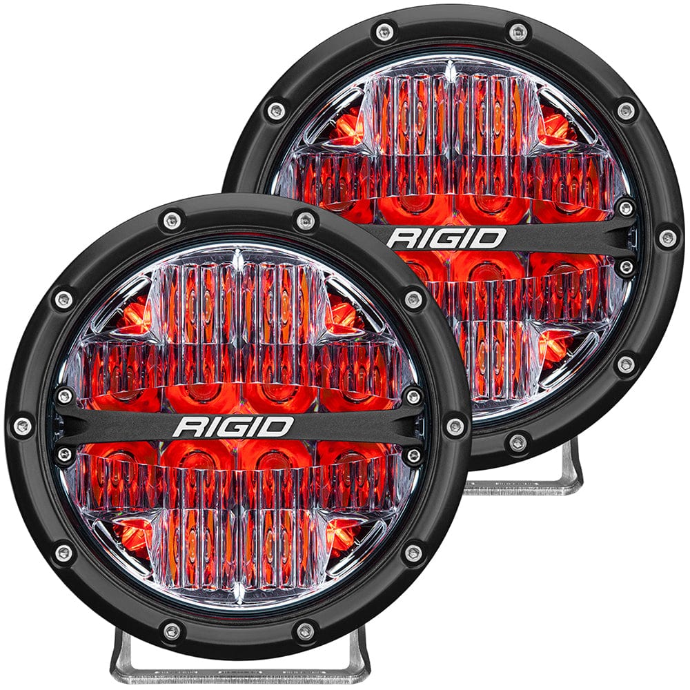 RIGID Industries 360-Series 6" LED Off-Road Fog Light Drive Beam w/Red Backlight - Black Housing [36205] - The Happy Skipper