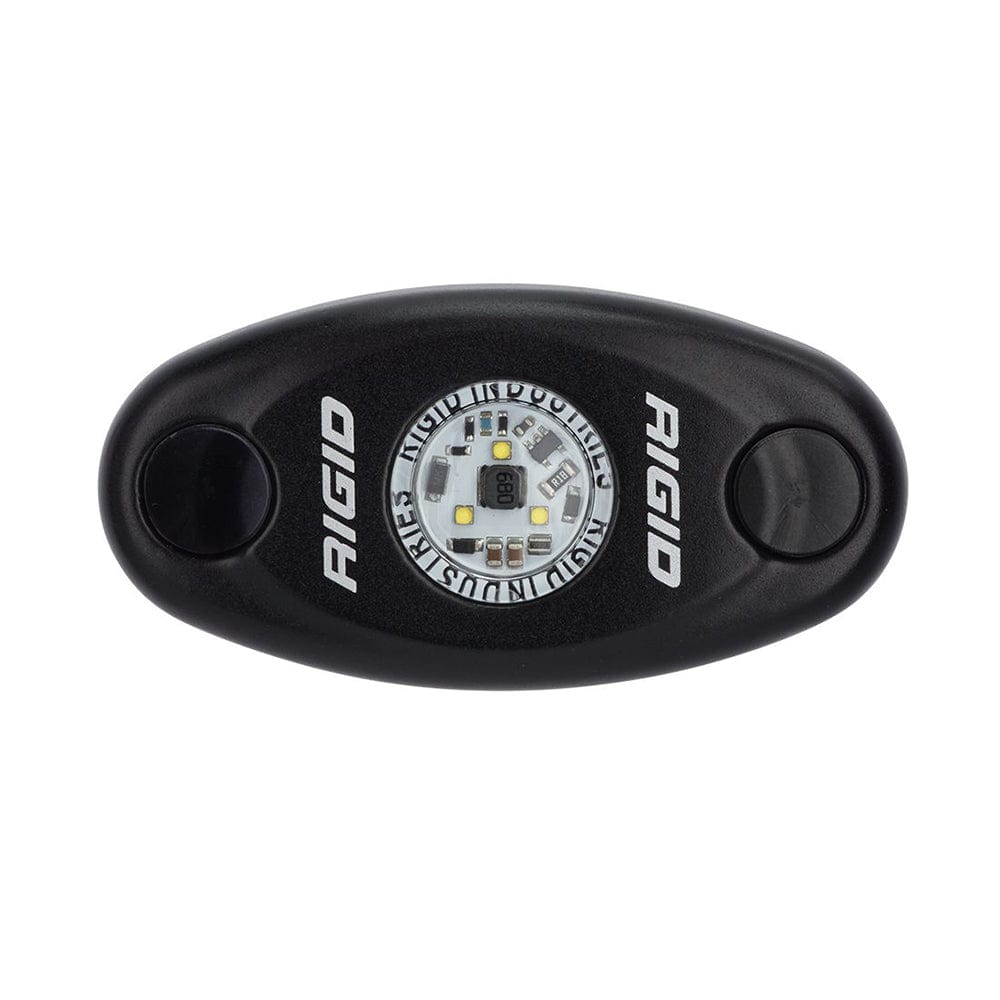 RIGID Industries A-Series Black High Power LED Light Single - Amber [480333] - The Happy Skipper