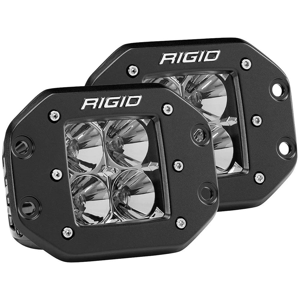 RIGID Industries D-Series PRO Flood Flush Mount Black Light - Pair [212113] - The Happy Skipper