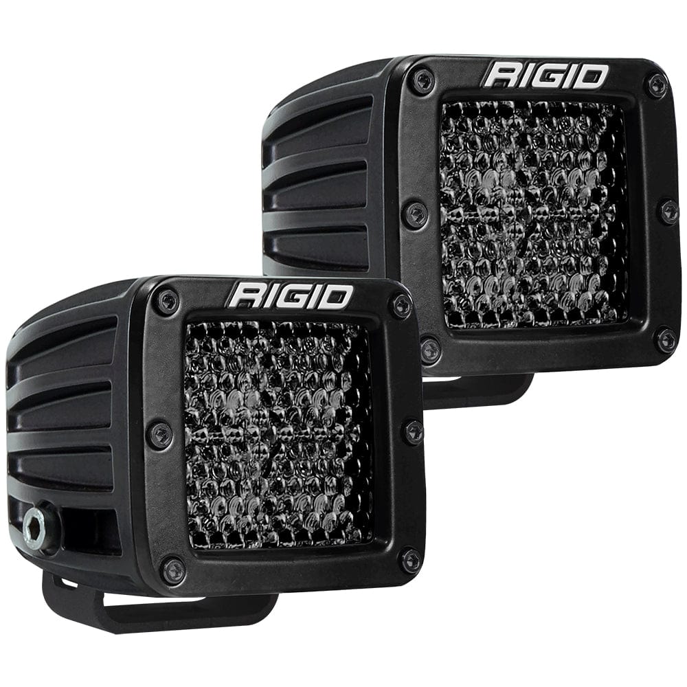 RIGID Industries D-Series Pro Spot Diffused Midnight Surface Mount - Pair [202513BLK] - The Happy Skipper