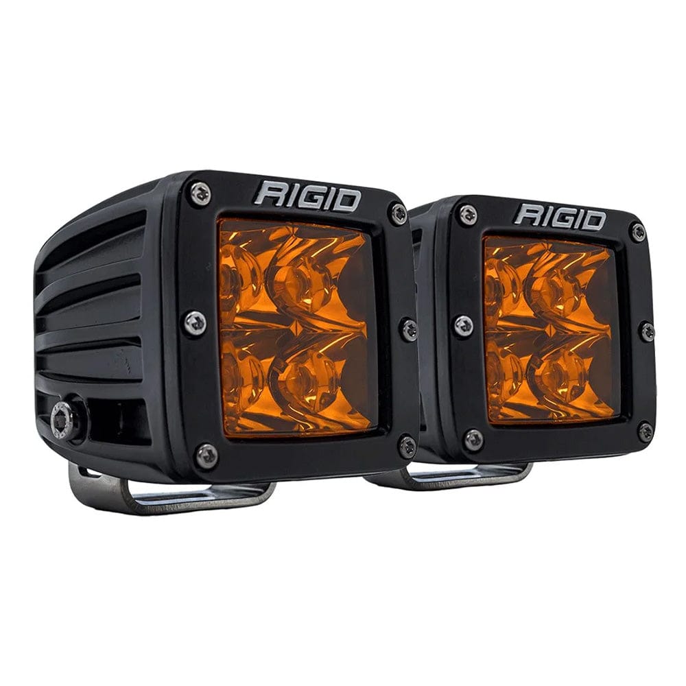 RIGID Industries D-Series Spot w/Amber Pro Lens - Pair [20252] - The Happy Skipper