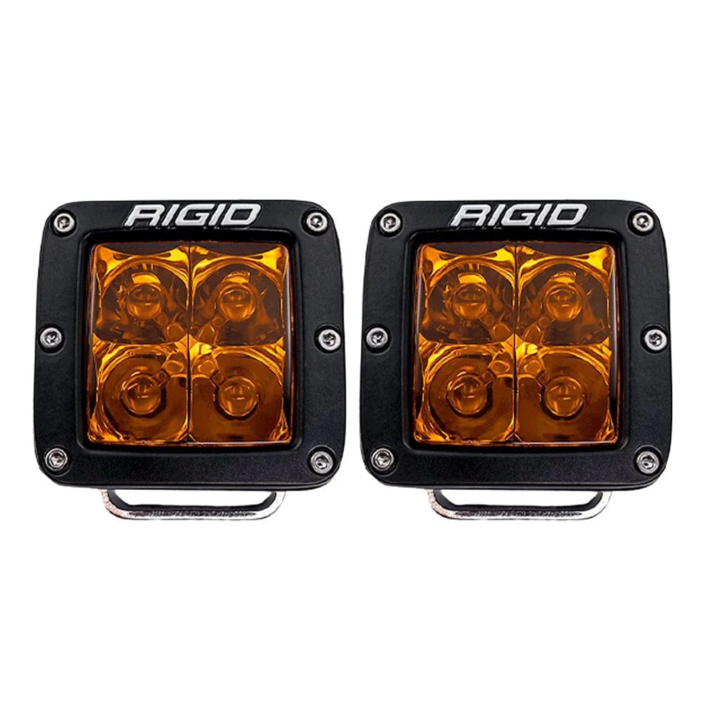 RIGID Industries D-Series Spot w/Amber Pro Lens - Pair [20252] - The Happy Skipper