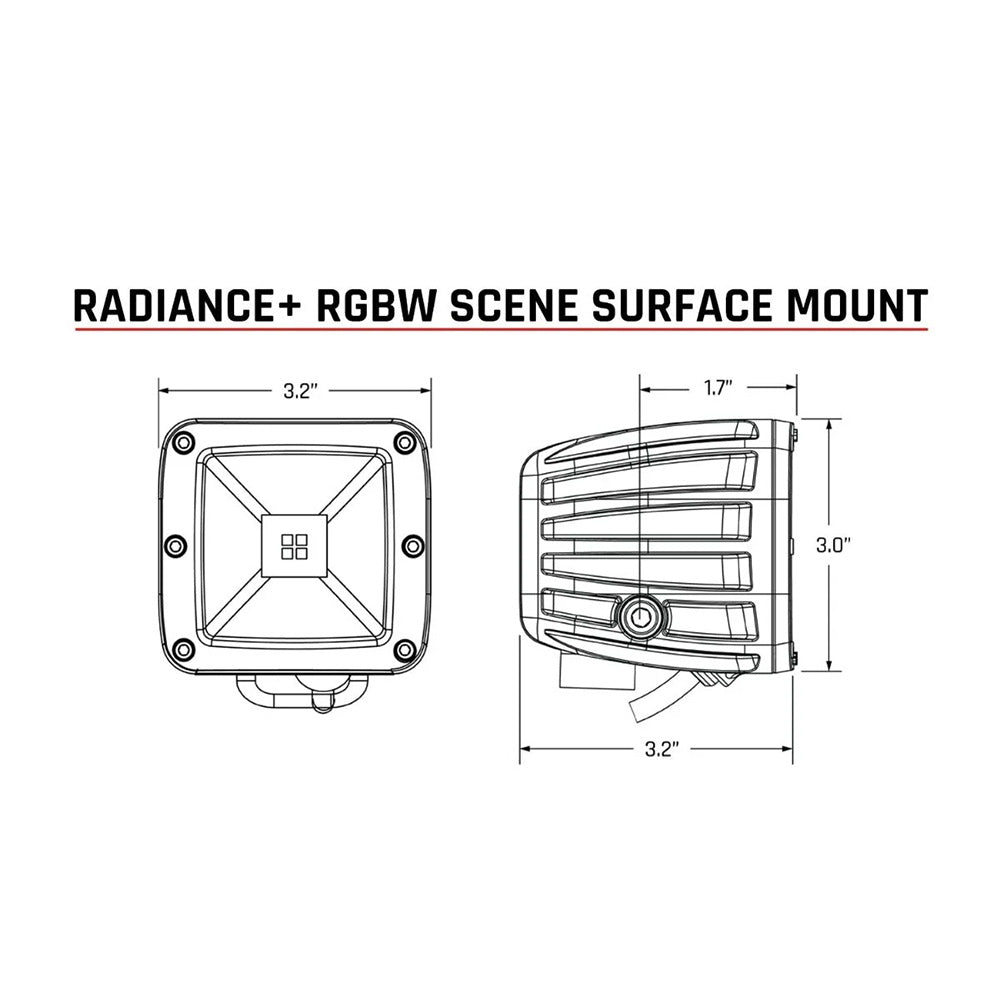 RIGID Industries Radiance Scene - RGBW - Surface Mount - Pair [682053] - The Happy Skipper