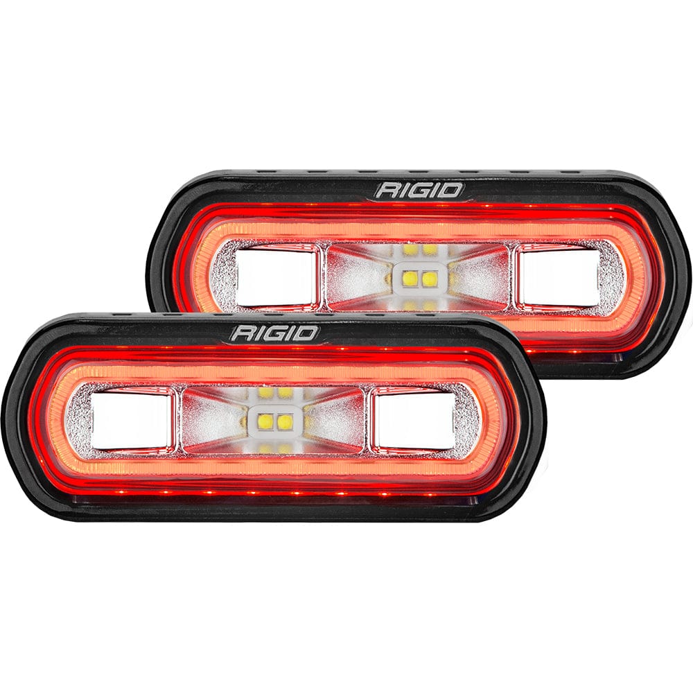 RIGID Industries SR-L Series Surface Mount Spreader Light - Black Housing - Red Halo [53122] - The Happy Skipper
