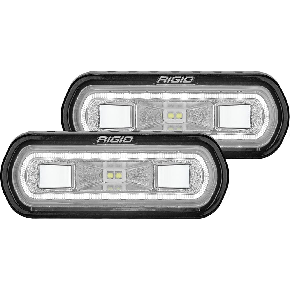 RIGID Industries SR-L Series Surface Mount Spreader Light - Black Housing - White Halo [53120] - The Happy Skipper