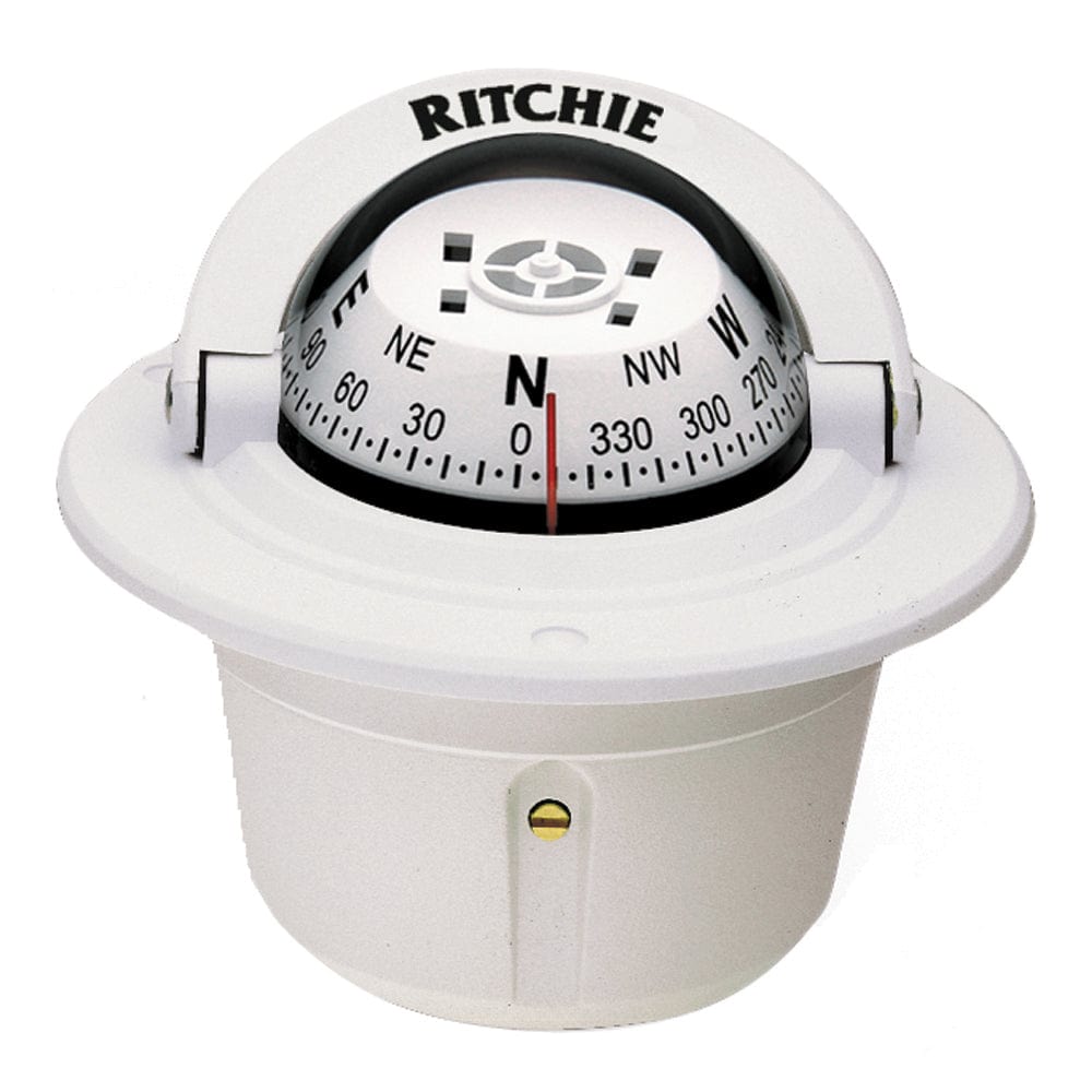 Ritchie F-50W Explorer Compass - Flush Mount - White [F-50W] - The Happy Skipper