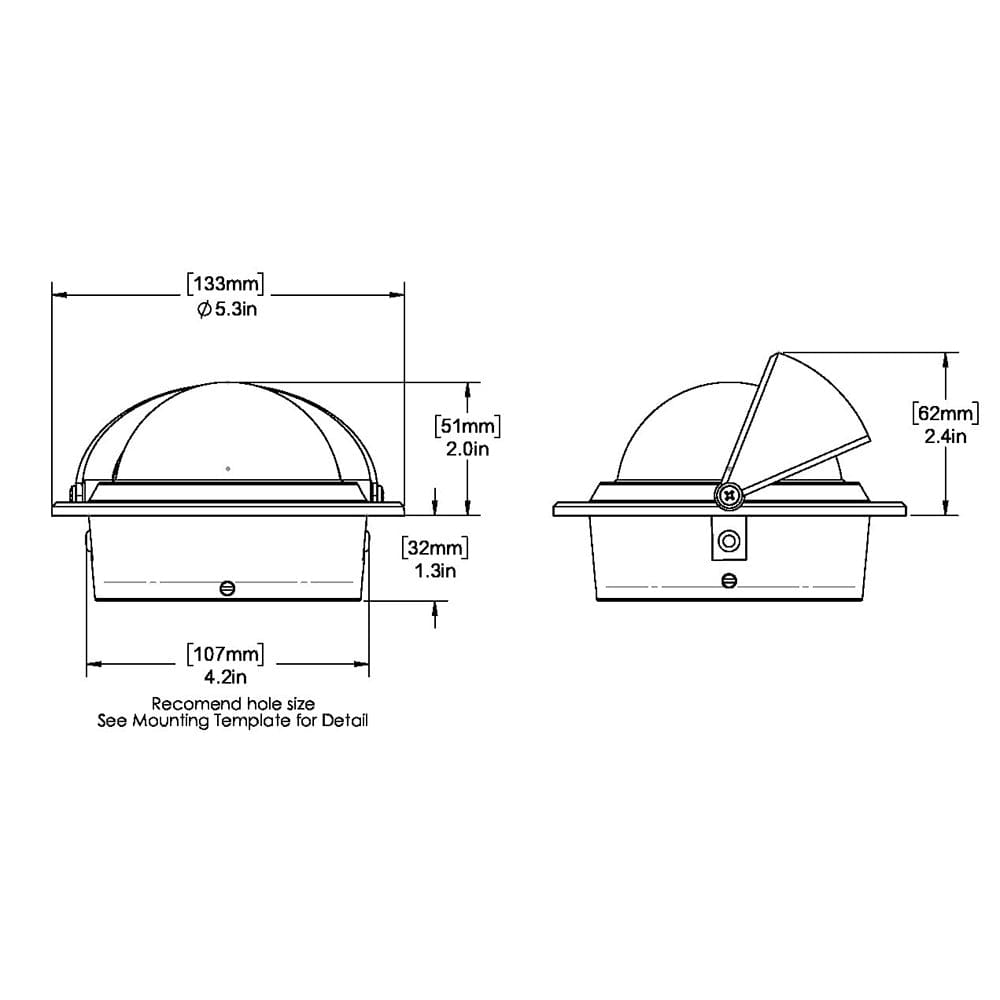 Ritchie F-83 Voyager Compass - Flush Mount - Black [F-83] - The Happy Skipper