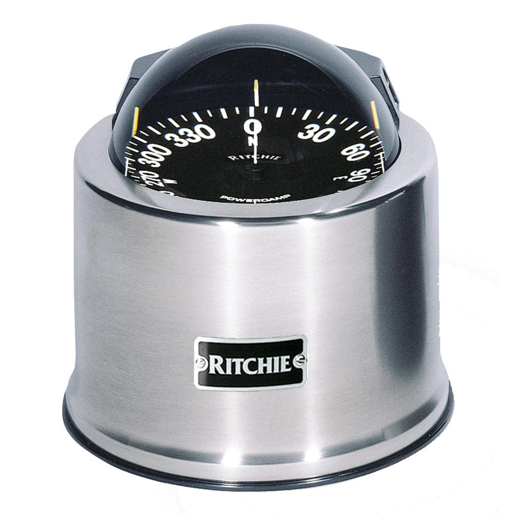Ritchie SP-5-C GlobeMaster Compass - Pedestal Mount - Stainless Steel - 12V - 5 Degree Card [SP-5-C] - The Happy Skipper