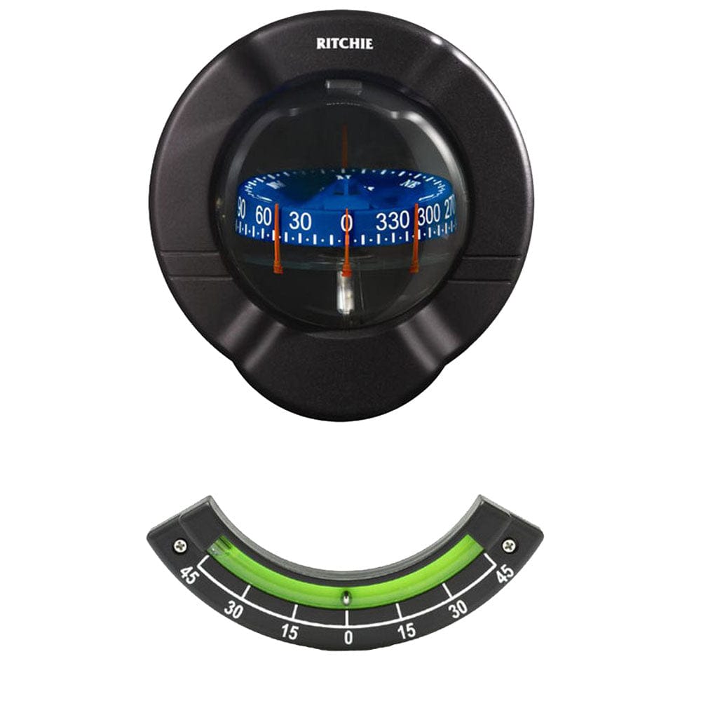 Ritchie SR-2 Venture Sail Boat Compass w/Clinometer - Bulkhead Mount - Black [SR-2] - The Happy Skipper