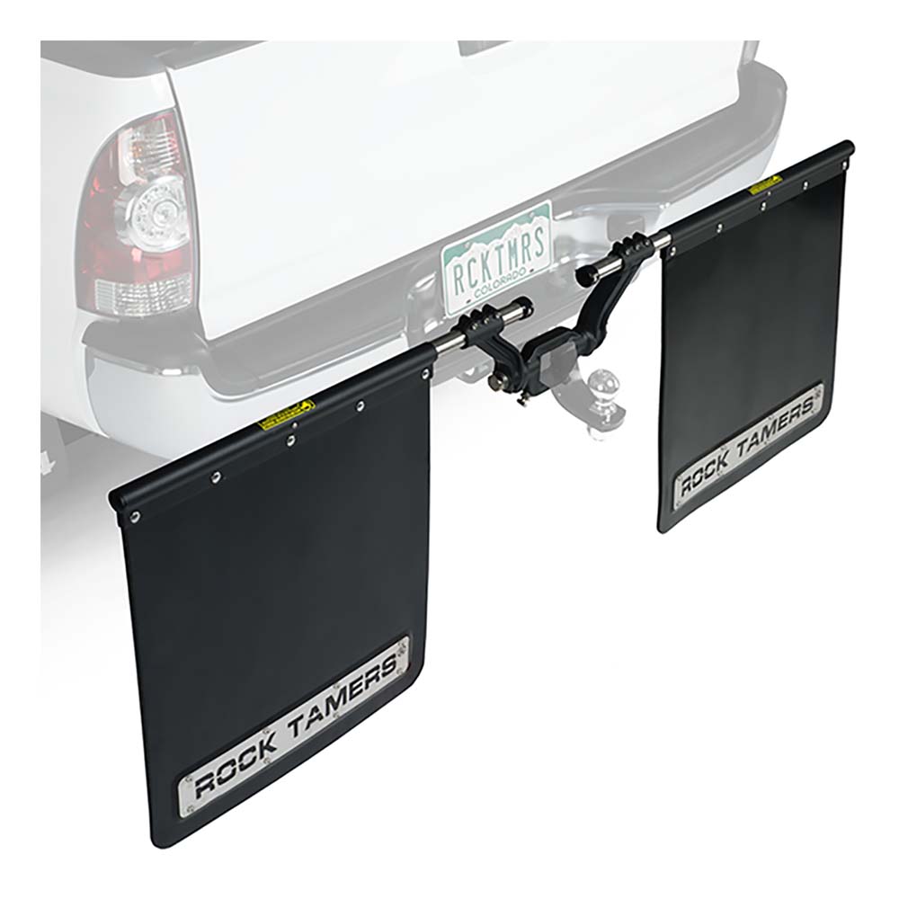 ROCK TAMERS 2" Hub Mudflap System - Matte Black/Stainless [00108] - The Happy Skipper