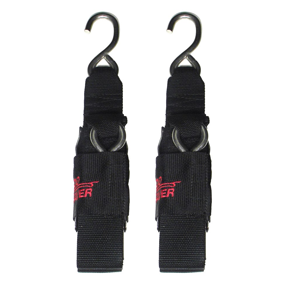 Rod Saver Deluxe Stainless Steel Transom Tie-Down - 2" x 3 - Pair [SSTTD3] - The Happy Skipper