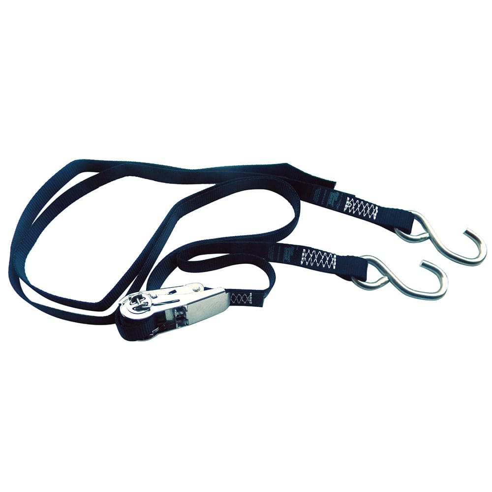 Rod Saver Stainless Steel Ratchet Gunwale Tie-Down - 1" x 10 [SSRGW10] - The Happy Skipper