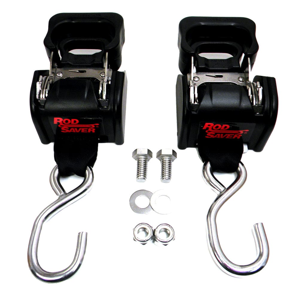 Rod Saver Stainless Steel Retractable Transom Tie-Down - 40" - Pair [SSRT40] - The Happy Skipper
