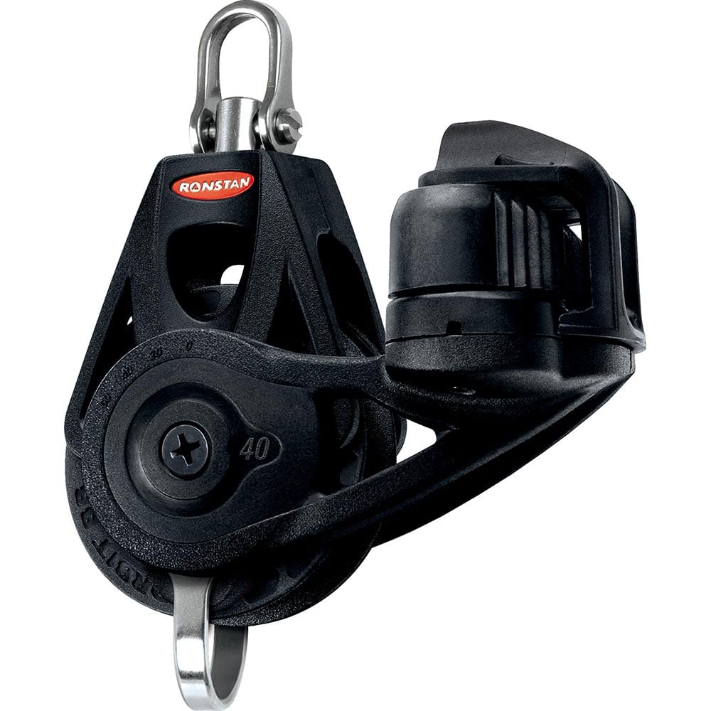 Ronstan Series 40 Ball Bearing Orbit Block - Single - Becket - Cleat - Swivel Head [RF45130] - The Happy Skipper