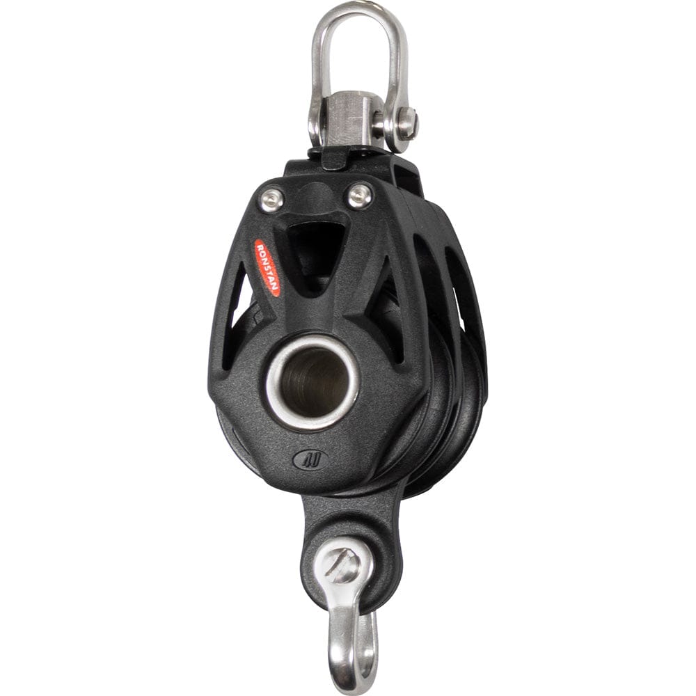 Ronstan Series 40 Orbit BB Double Block w/Becket Swivel Shackle [RF48210] - The Happy Skipper