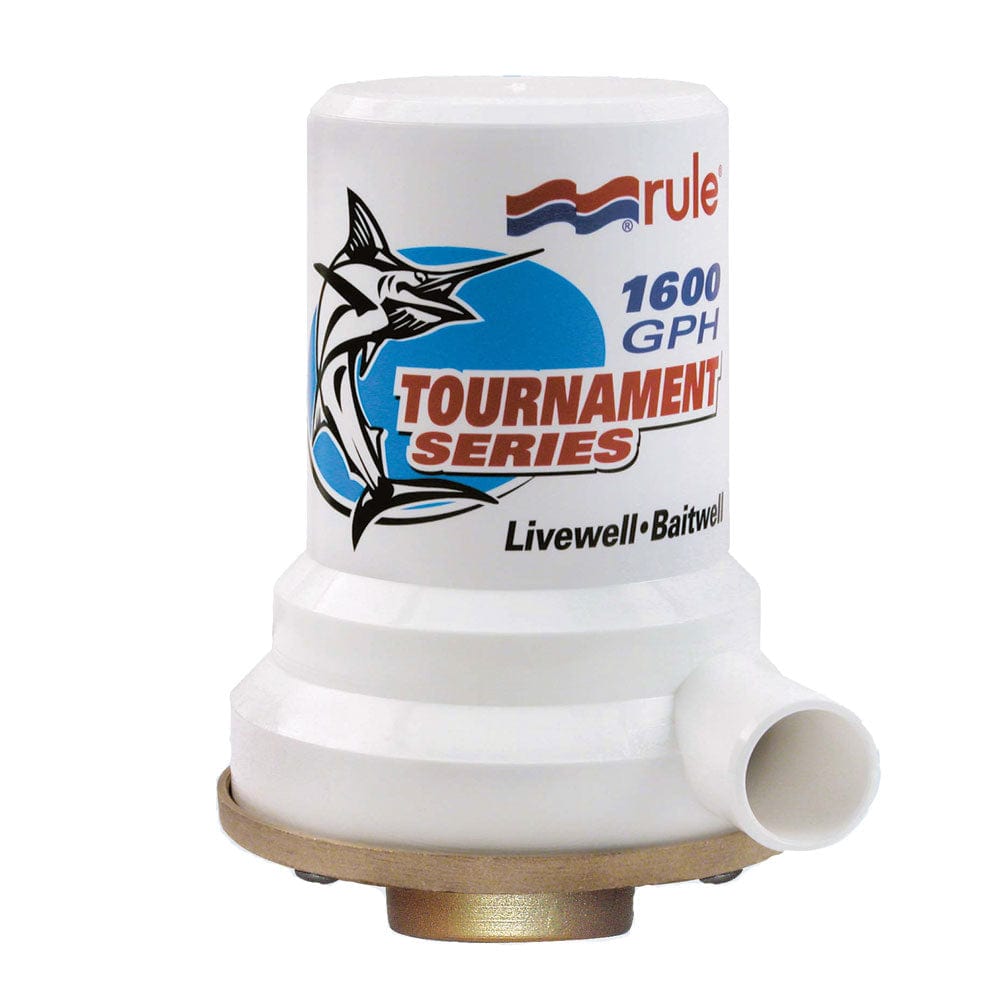 Rule Tournament Series Bronze Base 1600 GPH Livewell Pump [209B] - The Happy Skipper