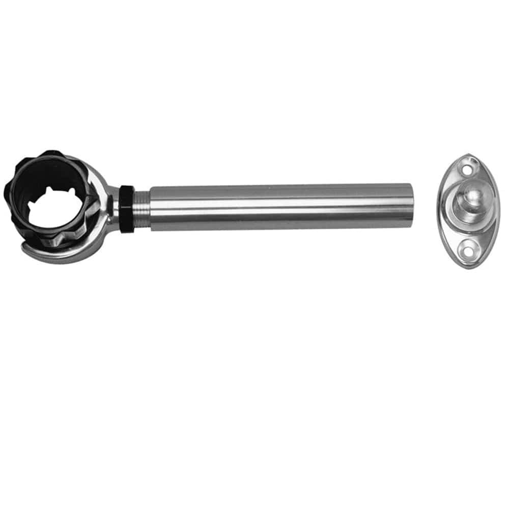 Rupp Threaded Antenna Support w/6" Flat Mount & 1.5" Collar [PAK-0004] - The Happy Skipper