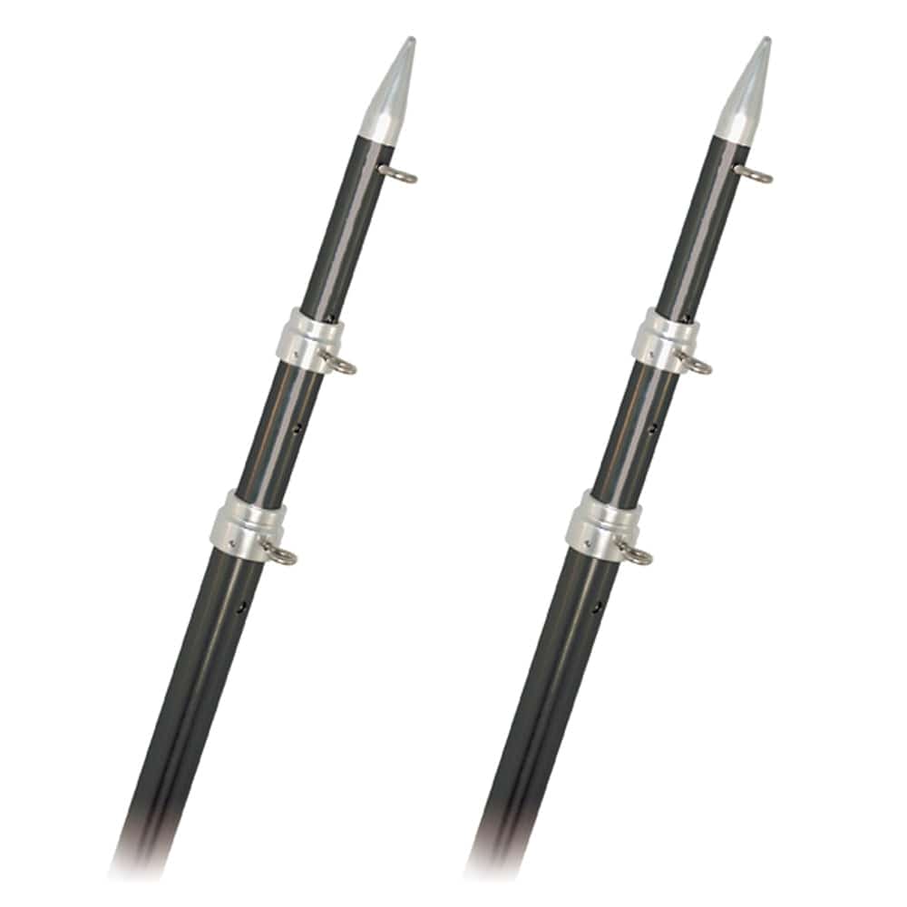 Rupp Top Gun Outrigger Poles - Telescopic - Carbon Fiber - 18' [A0-1800-CFT] - The Happy Skipper