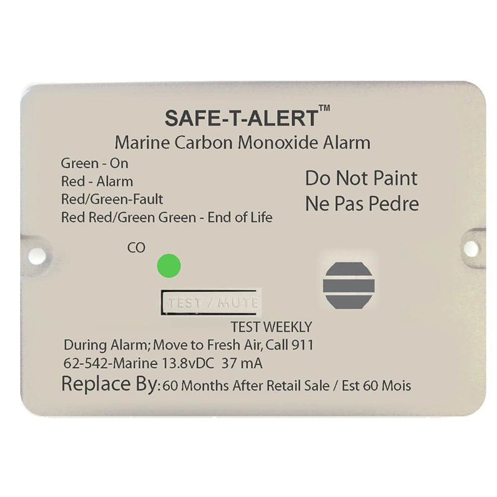 Safe-T-Alert 62 Series Carbon Monoxide Alarm - 12V - 62-542-Marine - Flush Mount - White [62-542-MARINE] - The Happy Skipper