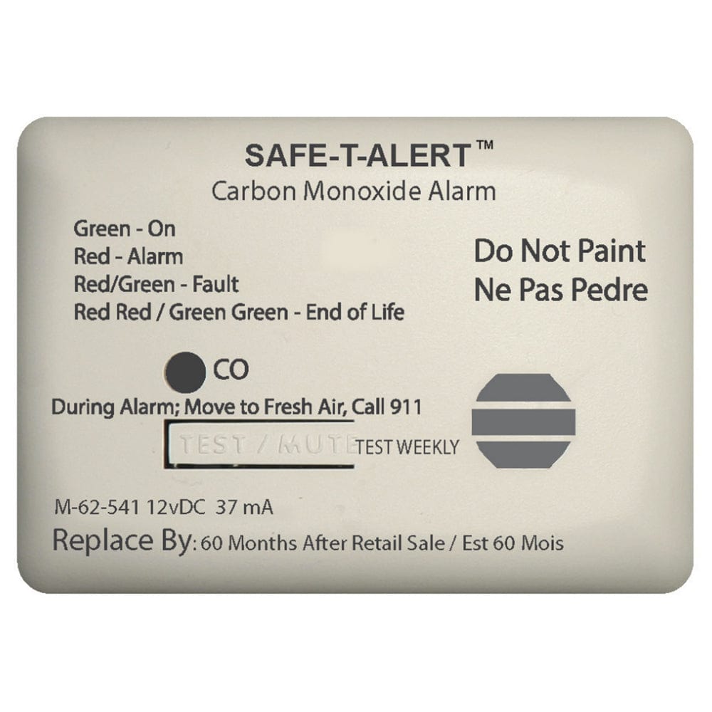 Safe-T-Alert 62 Series Carbon Monoxide Alarm w/Relay - 12V - 62-541-Marine-RLY-NC - Surface Mount - White [62-541-MARINE-RLY-NC] - The Happy Skipper