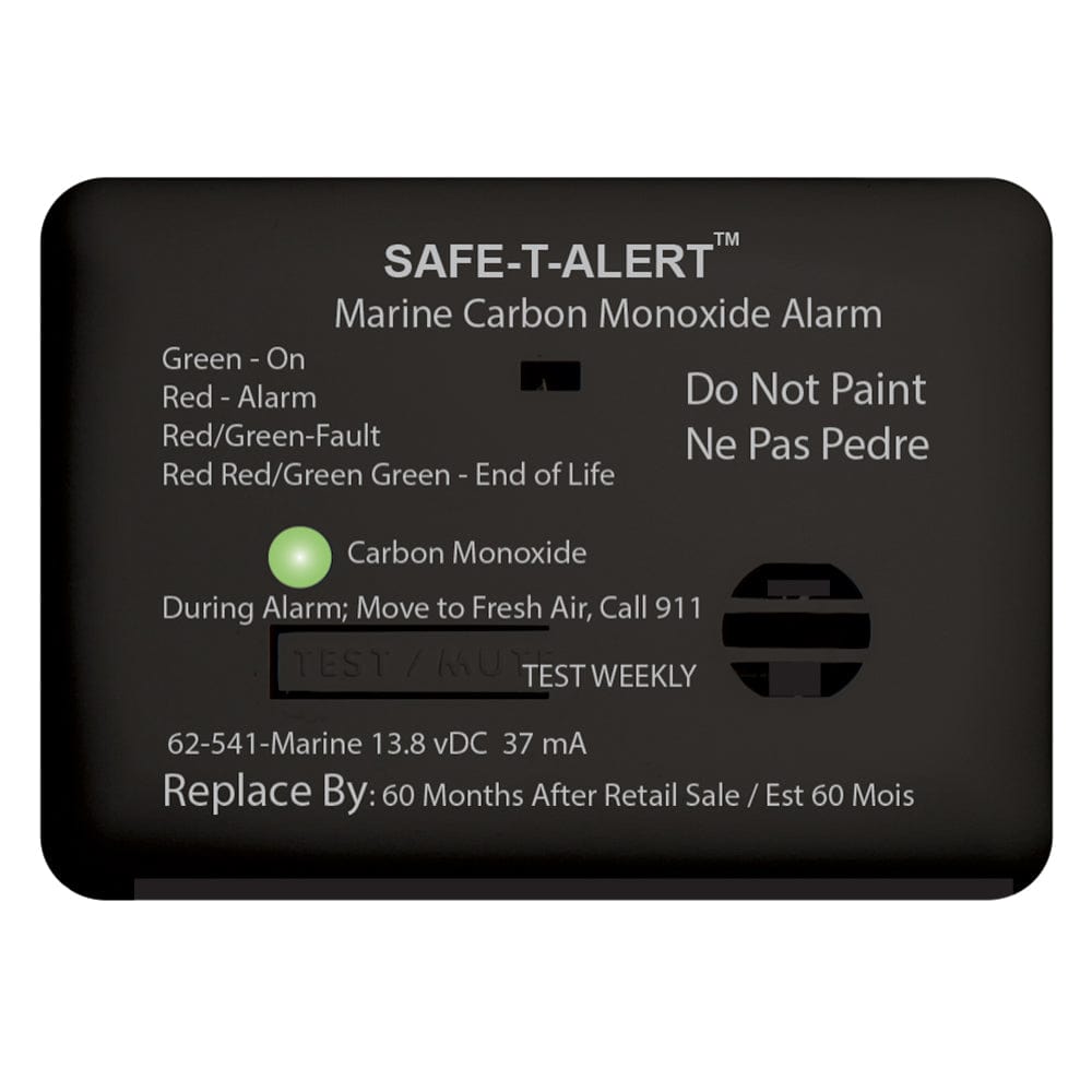 Safe-T-Alert 62 Series Carbon Monoxide Alarm w/Relay - 12V - 62-541-R-Marine - Surface Mount - Black [62-541-R-MARINE-BL] - The Happy Skipper