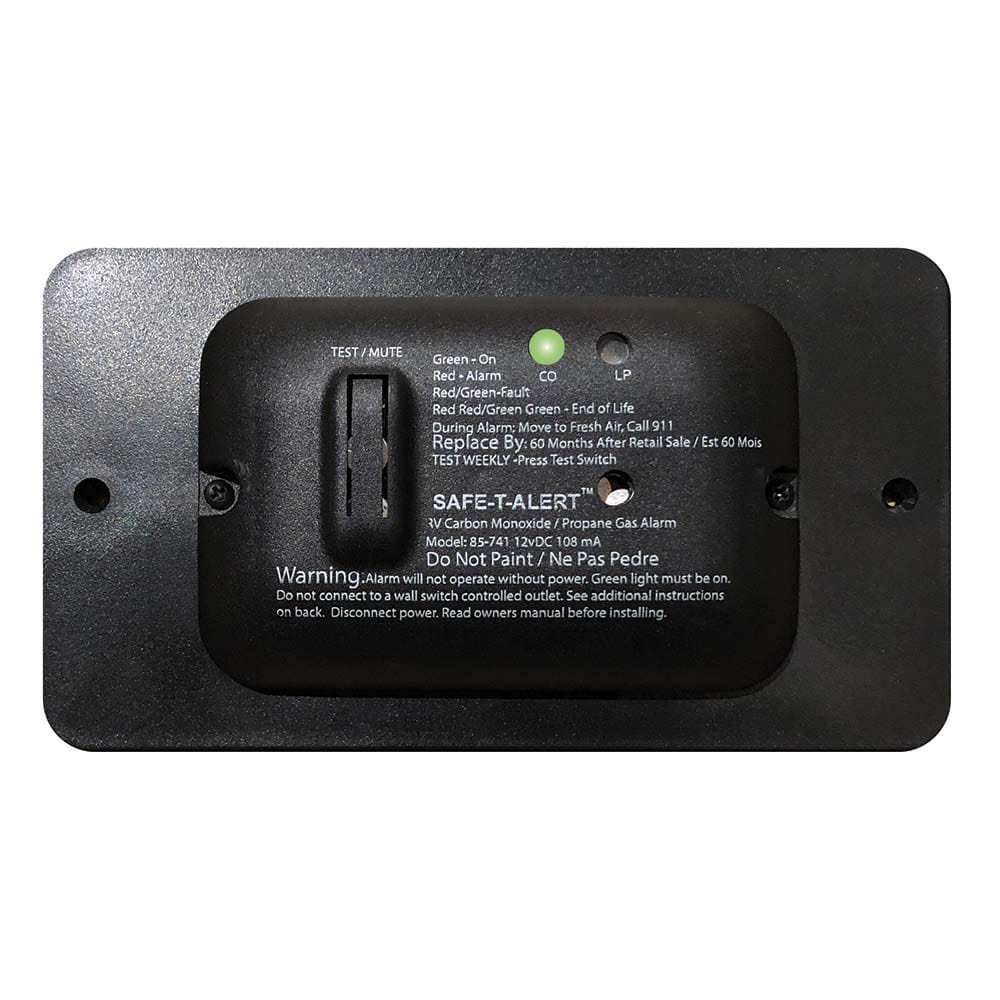 Safe-T-Alert 85 Series Carbon Monoxide Propane Gas Alarm - 12V - Black [85-741-BL] - The Happy Skipper