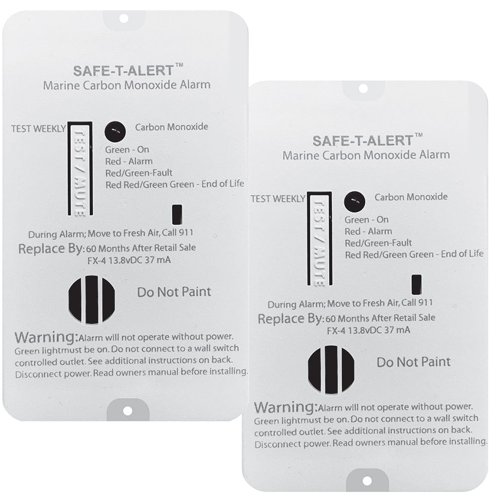 Safe-T-Alert FX-4 Carbon Monoxide Alarm - 2-Pack [FX-4MARINE2-PACK] - The Happy Skipper