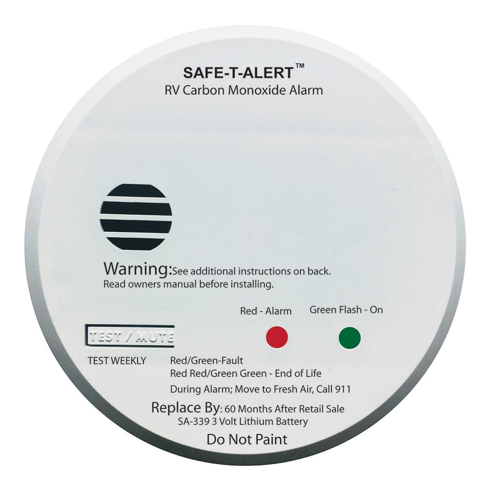 Safe-T-Alert SA-339 White RV Battery Powered CO2 Detector [SA-339-WHT] - The Happy Skipper