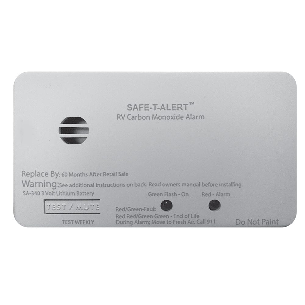 Safe-T-Alert SA-340 White RV/Marine Battery Powered CO2 Detector - Rectangle [SA-340-WT] - The Happy Skipper