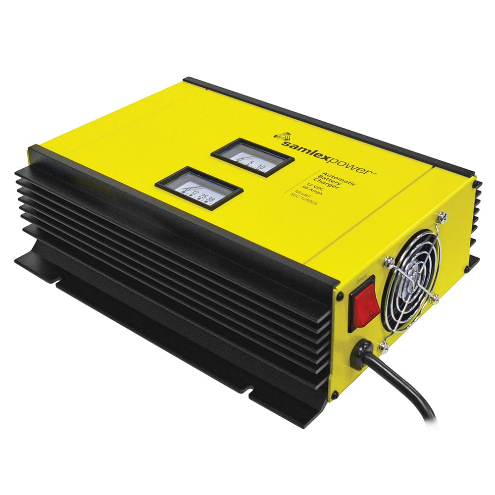 Samlex 50A Battery Charger - 12V - 2-Bank - 3-Stage w/Dip Switch Lugs - Includes Temp Sensor [SEC-1250UL] - The Happy Skipper