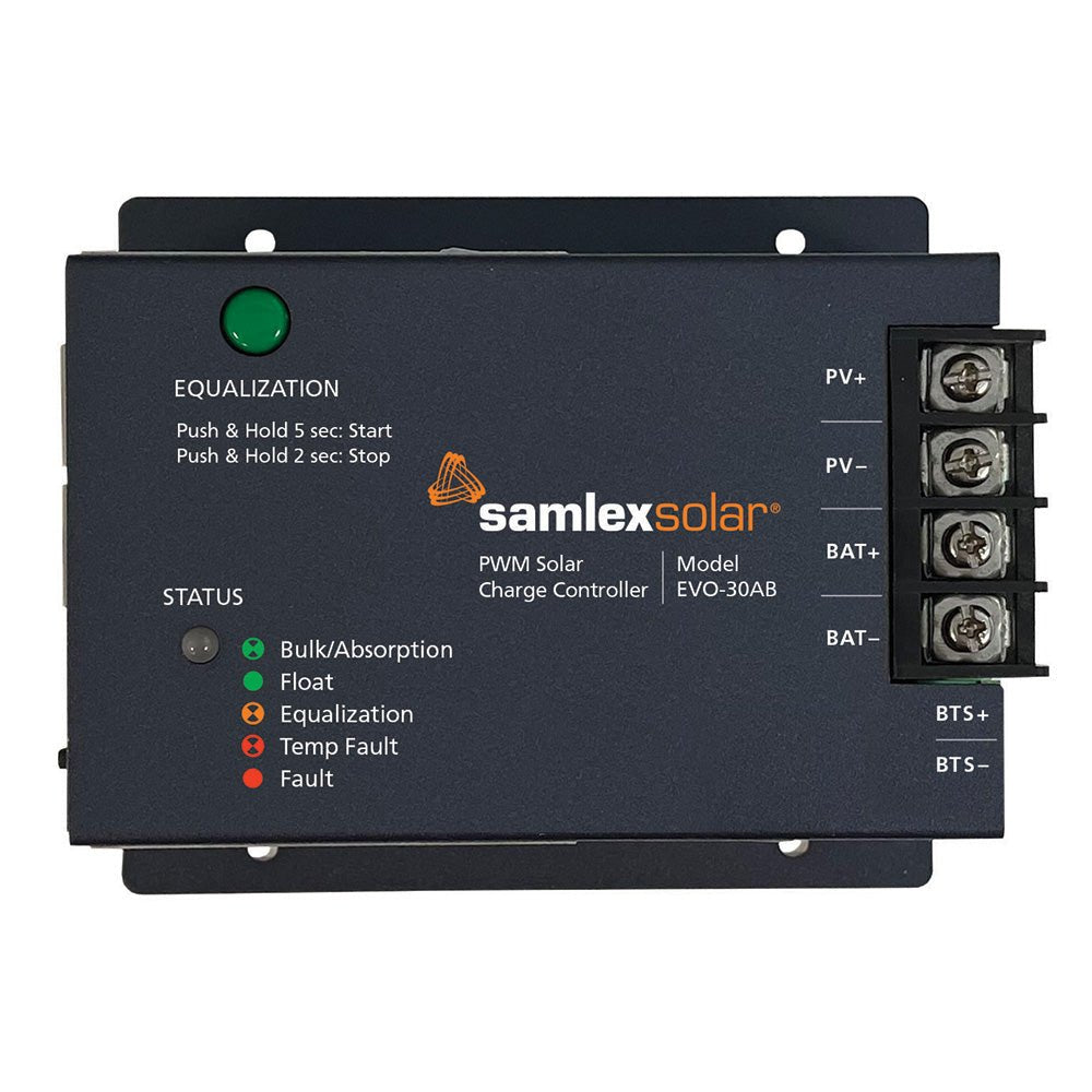 Samlex Solar Charge Controller - 12/24 PWM - 30 AMP [EVO-30AB] - The Happy Skipper