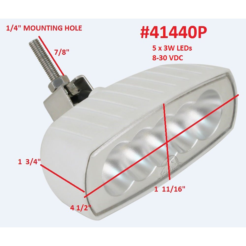Scandvik Bracket Mount LED Spreader Light - White [41440P] - The Happy Skipper