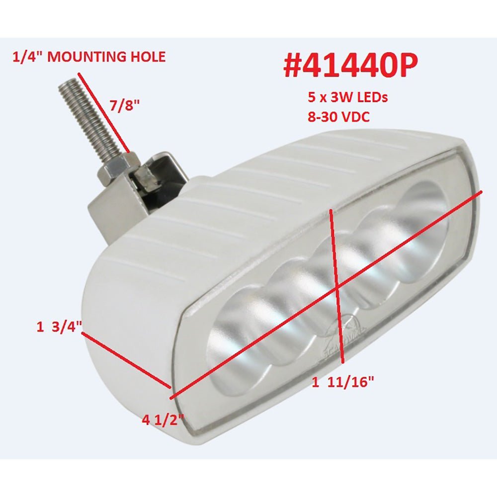 Scandvik Bracket Mount LED Spreader Light - White [41440P] - The Happy Skipper