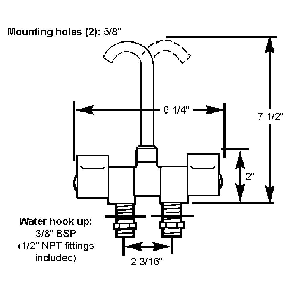 Scandvik Chrome Folding Spout Mixer [10474P] - The Happy Skipper