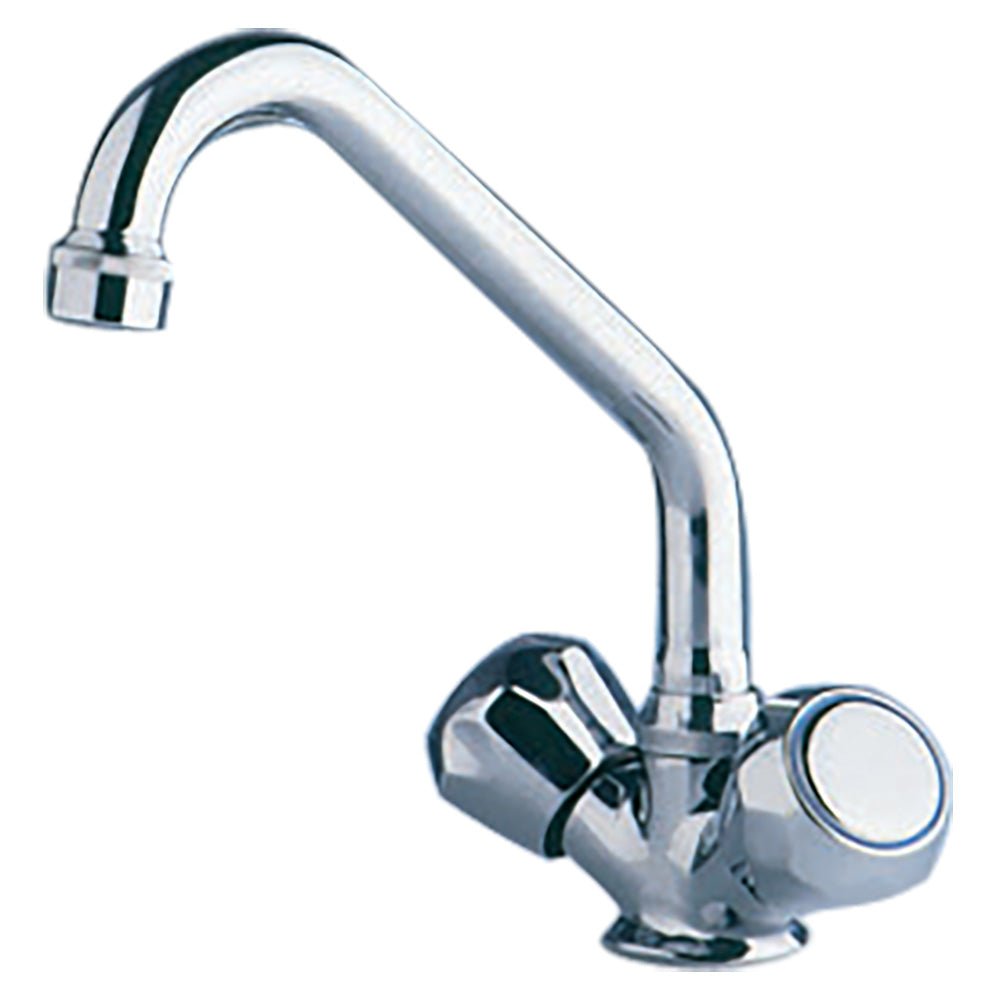 Scandvik Chrome Galley Mixer w/Swivel Spout [10422P] - The Happy Skipper