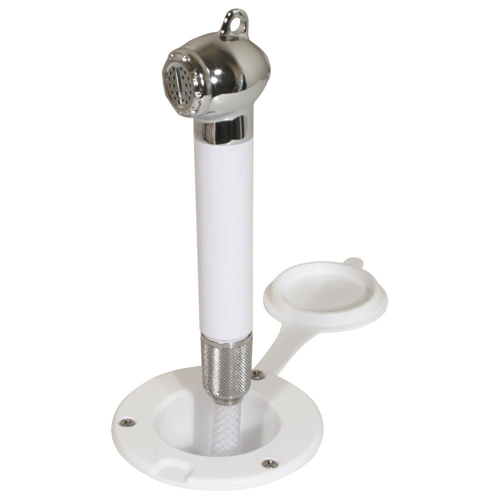 Scandvik Recessed Transom Shower w/6 Hose - White [10055P] - The Happy Skipper