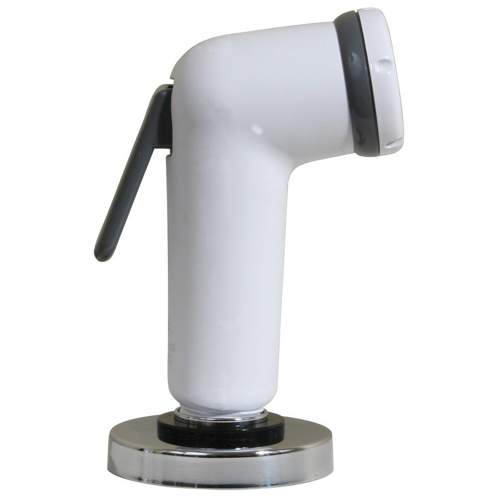 Scandvik Straight Handle Pull Out Sprayer - White w/6 Hose [10196P] - The Happy Skipper