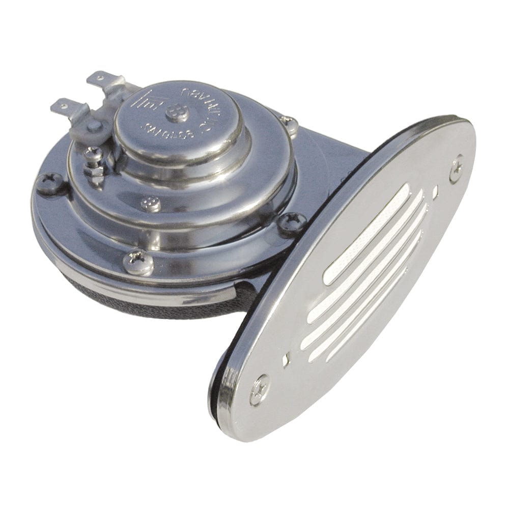 Schmitt Marine Mini Stainless Steel Single Drop-In Horn w/Stainless Steel Grill - 12V High Pitch [10051] - The Happy Skipper