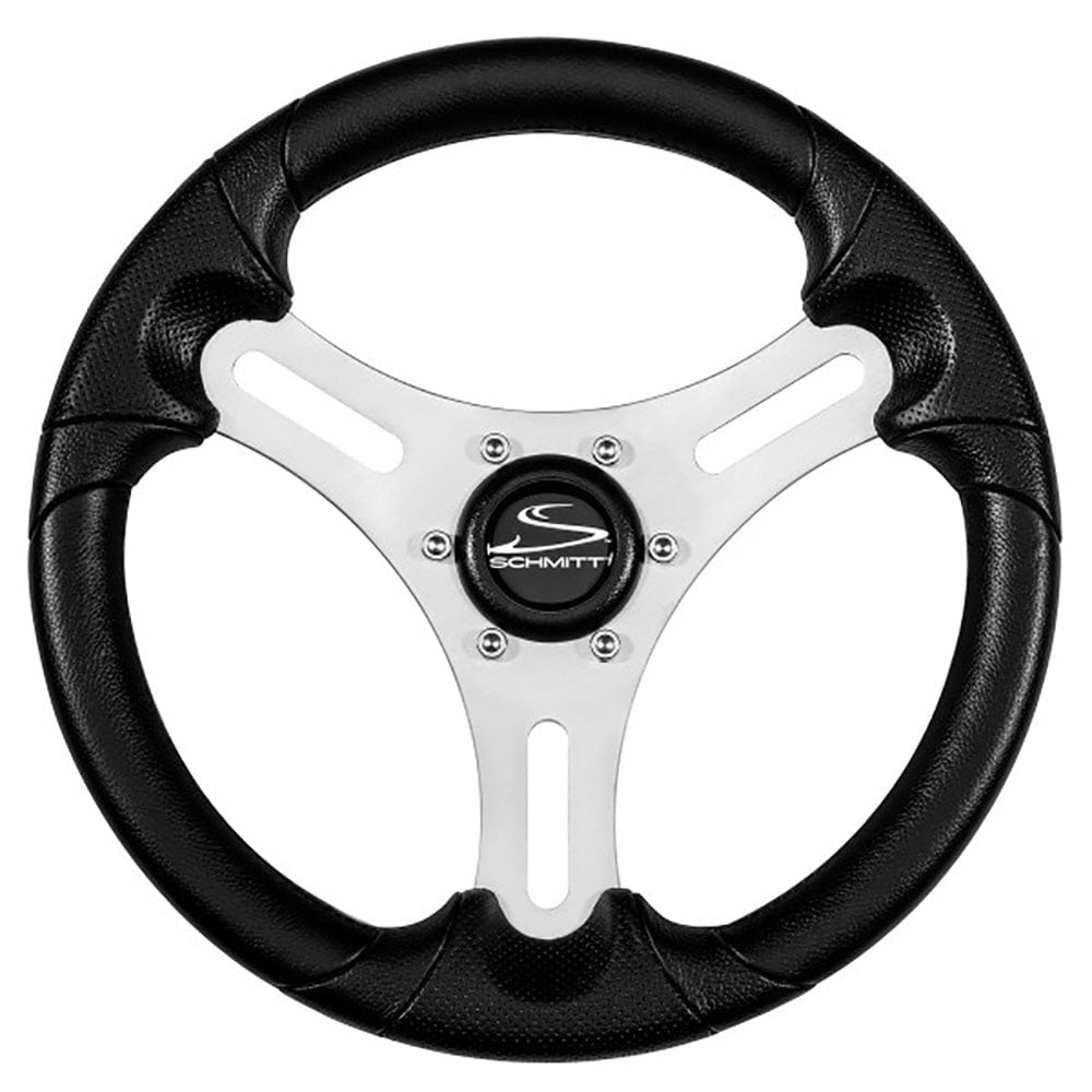 Schmitt Marine Torcello Lite 13" Wheel - Black Polyurethane Wheel w/Silver Spokes Black Cap- 3/4" Tapered Shaft [PU063104-01R] - The Happy Skipper