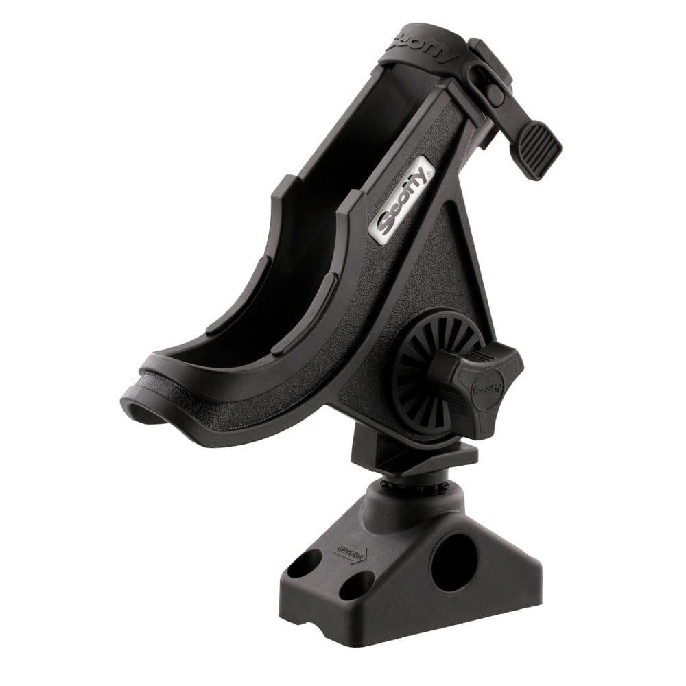Scotty 280 Bait Caster/Spinning Rod Holder w/241 Deck/Side Mount - Black [280-BK] - The Happy Skipper