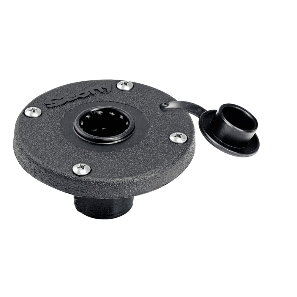 Scotty 344 Round Flush Deck Mount [344-BK] - The Happy Skipper