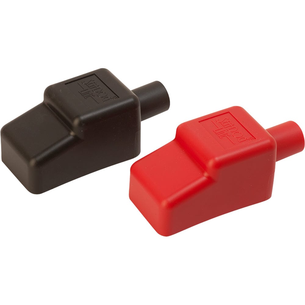 Sea-Dog Battery Terminal Covers - Red/Back - 1/2" [415110-1] - The Happy Skipper