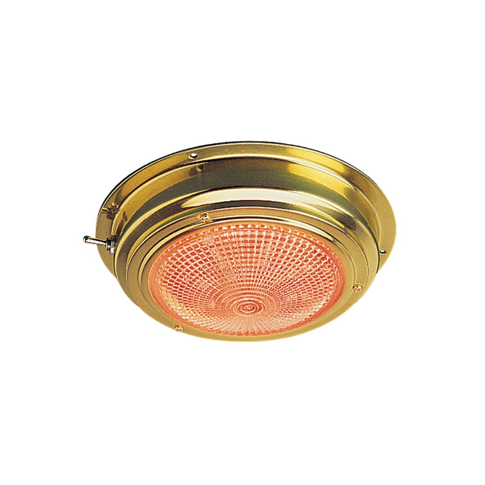 Sea-Dog Brass LED Day/Night Dome Light - 5" Lens [400358-1] - The Happy Skipper