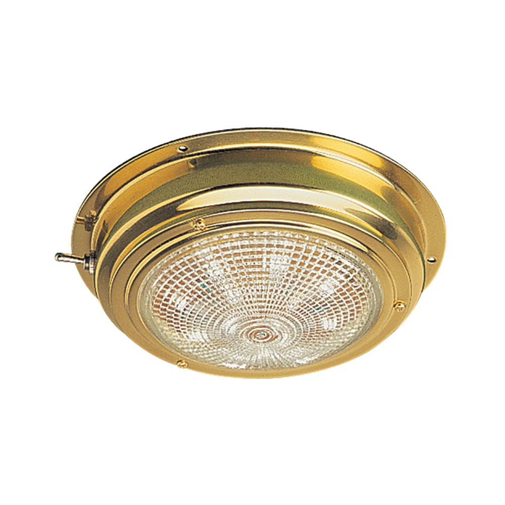 Sea-Dog Brass LED Dome Light - 5" Lens [400208-1] - The Happy Skipper
