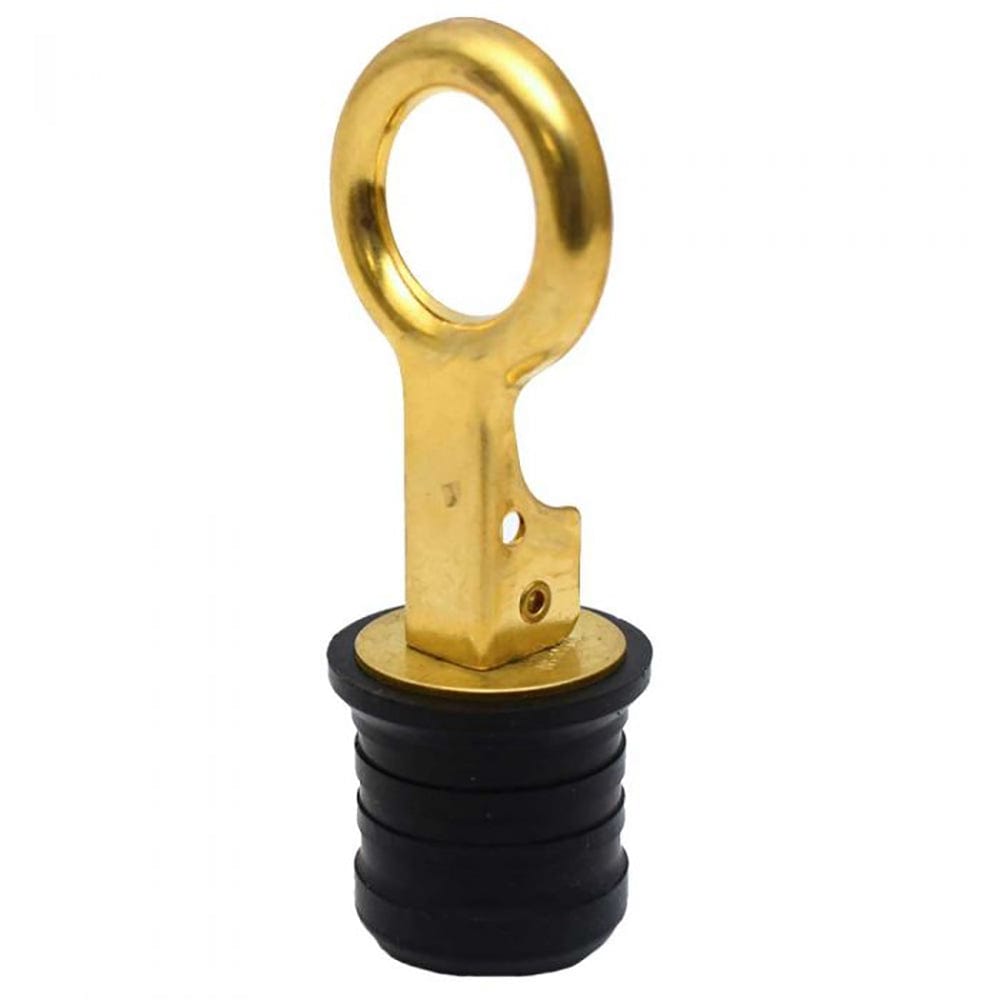 Sea-Dog Brass Snap Handle Drain Plug - 1-1/4" [520072-1] - The Happy Skipper