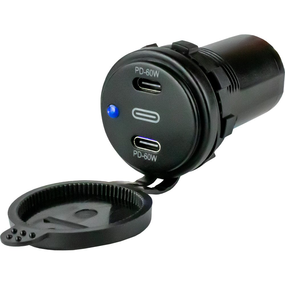 Sea-Dog Dual USB-C Power Socket [426522-1] - The Happy Skipper