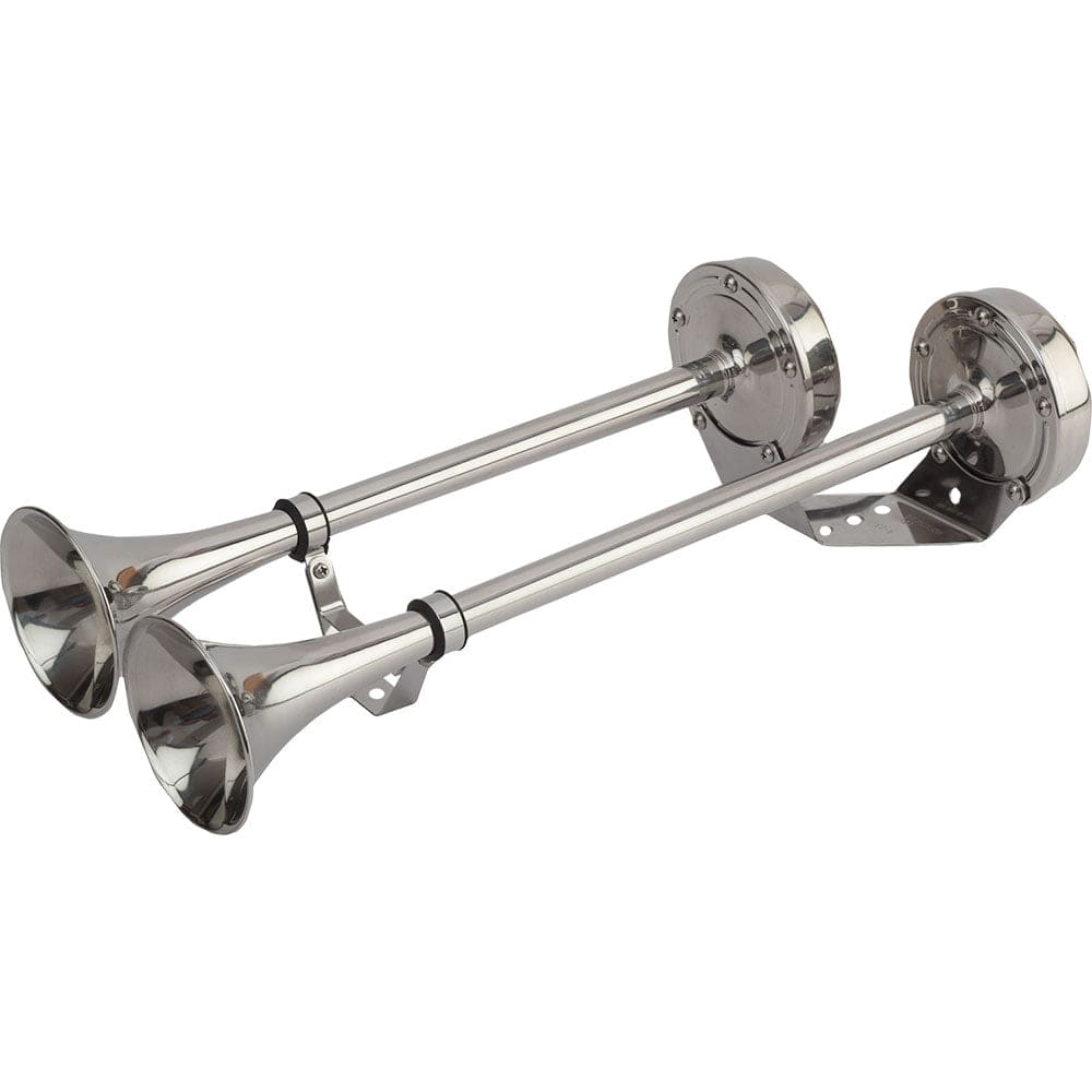 Sea-Dog MaxBlast Stainless Steel Trumpet 12V Horn - Dual [431520-1] - The Happy Skipper
