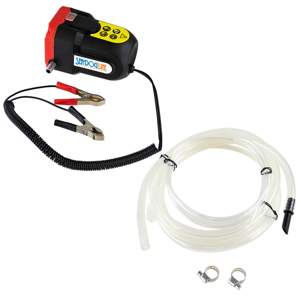 Sea-Dog Oil Change Pump w/Battery Clips - 12V [501072-3] - The Happy Skipper